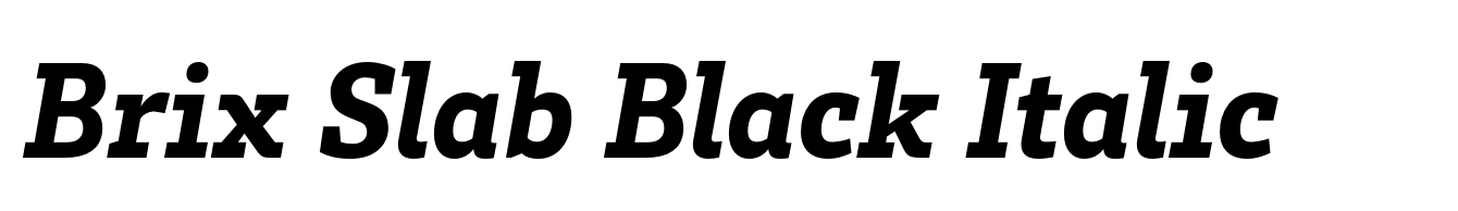 Brix Slab Black Italic